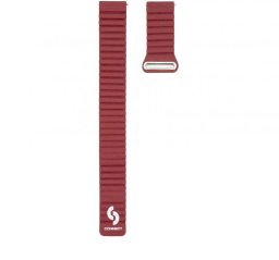 Araree Siksniņa Connect 20mm Flat head Leather - Silicone Loop Magnetic Watch Strap (130mm M/L) Wine Red CONUNI20FHSR