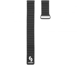 Araree Siksniņa Connect 20mm Flat head Leather - Silicone Loop Magnetic Watch Strap (130mm M/L) Black CONUNI20FHSB