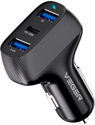 Ładowarka Usams Ładowarki Veger CC271 Rigorous PD37W (2A1C) carcharger Black