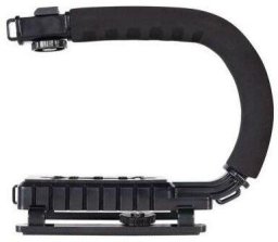 E-LIGHT 4U Stabilizator ręczny Do telefonu i sportu / do kamery DSLR z 1/4 mocowaniem z oświetleniem LED / mikrofonem