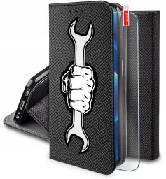 krainaGSM Do Motorola Moto G52 Magnet Wzory Case + Szkło 9H
