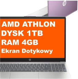 Laptop HP 15-fc0133ds BK1Y9UA Athlon Silver 4GB 1TB Radeon 610M HD Dotyk Win 11 Fioletowy