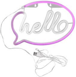 Sanico Lampka dekoracyjna - NEON HELLO USB A + zasilanie bateryjne 327147