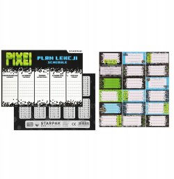 Starpak Zest Plan lekcji 3 Naklejki na zeszyt Pixel (STK PLA205)