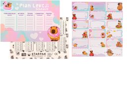 Starpak Zest Plan Lekcji 3 Naklejki na zeszyt Kapibara