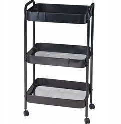 Storage Solutions Regał kuchenny na kółkach 72 cm czarny