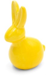 Dekoracja świąteczna Eurofirany Figurka wielkanocna zajączek 9x6x14 cm żółta komplet 2 szt
