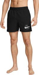 Nike Spodenki kąpielowe Logo Lap 5" Volley czarne (NESSG574 001 S)