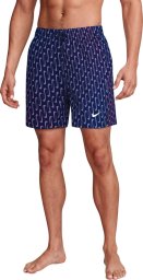 Nike Kąpielówki męskie Breaker Swoosh Link Midnig granatowo-różowo-fioletowe (NESSG577 440 2XL)