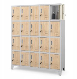 Jan Nowak ROBERT cabinet ECO: LIGHT GREY RAL7035 + SONOMA OAK H1720*W1360*D450