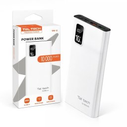 Teltech Power bank 5A 22.5W biały 10000 mAh Teltech