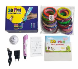 Długopis 3D iLike Rotaļlietas iLike 3D Pen for Kids 3D Printing Pen Printer with 150ft PLA Filament Refills 3-Dimensional Drawing Craft Art Set 5m x 30 Co ILI3DPWPLAPI (4752192108298)