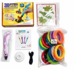 Długopis 3D iLike Rotaļlietas iLike 3D Pen-3 with LCD display and 10 stencils Blue + Plastic set: 20 colors of 10 meters 200 meters Pink 4752192108274 ILI3DPLCDPSP (4752192108274)