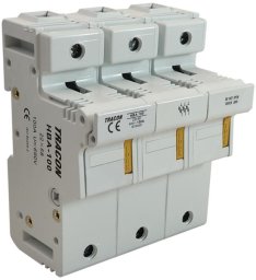 Tracon Electric Modułowa podstawa bezpieczników cylindrycznych 100A 22x58 (HBA-3P-100)