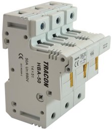 Tracon Electric Podstawa bezpieczników cylindrycznych 50A 14x51 (HBA-3P-50)