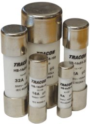 Tracon Electric Wkładki bezpiecznikowe cylindryczne Bezpiecznik cylindryczny HBM 10X38 1A aM