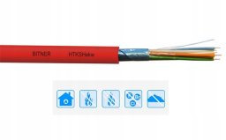 BITNER Ogniotrwały ekranowany behalogenowy kabel Bitner HTKSHekw 2x2x0.8mm