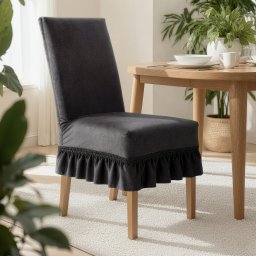 Aptel Pokrowiec na krzesło wodoodporny falbanka 35x55x30 cm stalowy