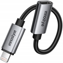 Adapter USB Innostyle USB-C - Lightning Szary