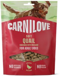 Carnilove Dog Soft Snack Miękkie przysmaki dla psów z przepiórką i oregano 200 g