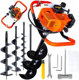 John Gardener Świder spalinowy + wiertła (10cm,15cm,20cm) + adapter 50cm (1) (5903418305314)