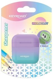 Keyroad Temperówka plastikowa opalizująca podwójna Mix (6923765310327)