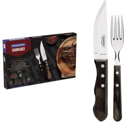Tramontina POLYWOOD FSC Zestaw sztućców do mięsa/BBQ 12 szt. Brown 21199/996