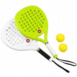 LeanToys Zestaw Sportowy Do Gry W Tenisa Plażowego Ogrodowego Paletki Piłki Piankowe