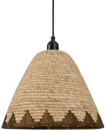 Lampa wisząca Beliani INKSI Plecionka Naturalny