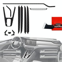 GrizzGlass Folia do wnętrza PianoSkin Carbon Matte do Skoda Octavia 4 13" Facelift (2024-2026) [11w1] (GRZ19724)