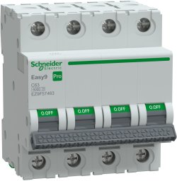 Schneider Wyłącznik nadprądowy C 63A 4P Easy9 Pro EZ9R49440 (EZ9F57463)