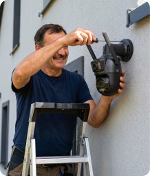 Kamera IP Zintronic Zewnętrzna Obrotowa Kamera P44 DARK IP WIFI 2 x 4MPx 2 Obiektywy