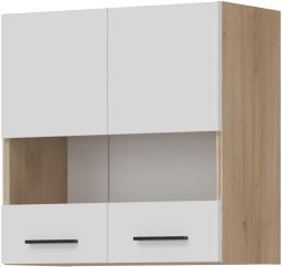 BogFran górna z witryną 60 cm wisząca kuchenna szeroka PATI PK05/PF06 biały