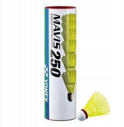 Yonex Lotka do badmintona nylon 6 szt Yonex Mavis 250 żółta