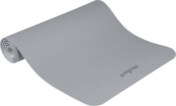 Rebel Active Mata gimnastyczna do ćwiczeń joga, pilates, fitness, 183x61cm, grubość 4mm, materiał TPE, szara, REBEL ACTIVE