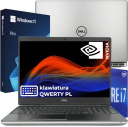 Laptop poleasingowy Dell Precision 7560 i7-11850H 11GEN 8x4.80Ghz 32 GB RAM DDR4 1000 M.2 SSD 15,6" FullHD IPS | NVIDIA T1200 | Windows11Pro | HDMI USB-C [polski układ]