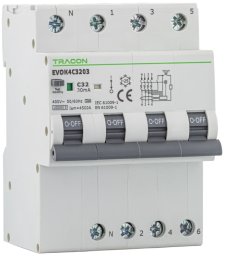 Tracon Electric Wyłącznik różnicowoprądowy 10A B 4P 30mA typ A (Tracon)