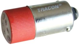 Tracon Electric Żarówka sygnalizacyjna BA9s LED 400V AC czerwona Tracon