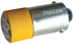 Tracon Electric Żarówka sygnalizacyjna BA9s LED 400V AC żółta Tracon