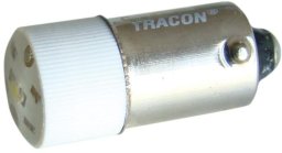 Tracon Electric Żarówka sygnalizacyjna BA9s LED 400V AC biała Tracon