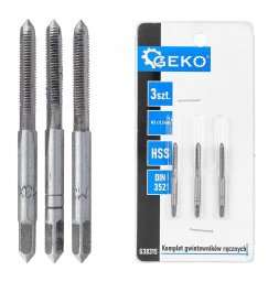 Geko Zestaw gwintowników ręcznych M3 x 0,5mm (150/300)