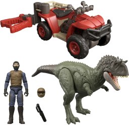 Figurka Mattel Jurassic World - Dinozaur i pojazd terenowy z chwytakiem (JKG91)