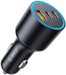 Ładowarka Orico samochodowa HyperDrive 165W USB-A + 2x USB-C - czarna