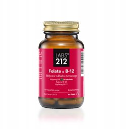 PURASANA (suplementy diety) suplement diety LABS212_Folate &amp; B-12 120 kapsułek