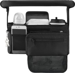 Momcozy SZ001 Stroller Organizer with Cup Holders | Organizer do wózka dziecięcego | Z uchwytami na kubki (SZ001-BL00NB-D)