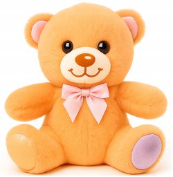 Skleplolki BAMBLY lawendowy miś pluszowy pluszak maskotka przytulanka pomarańcz 15CM
