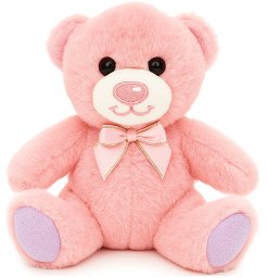 Skleplolki BAMBLY lawendowy miś pluszowy pluszak maskotka przytulanka różowy 15CM