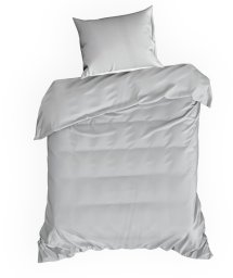 Design 91 Pościel z mikrofibry 140x200 + 70x80 cm srebrna gładka
