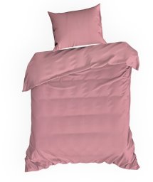 Design 91 Pościel z mikrofibry 140x200 + 70x80 cm różowa gładka