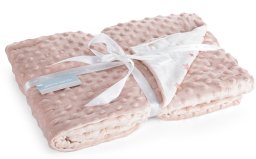 Eurofirany Koc dziecięcy Pierre Cardin 110x140 różowy minky w gwiazdki